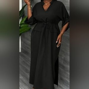 Black Drawstring Dress